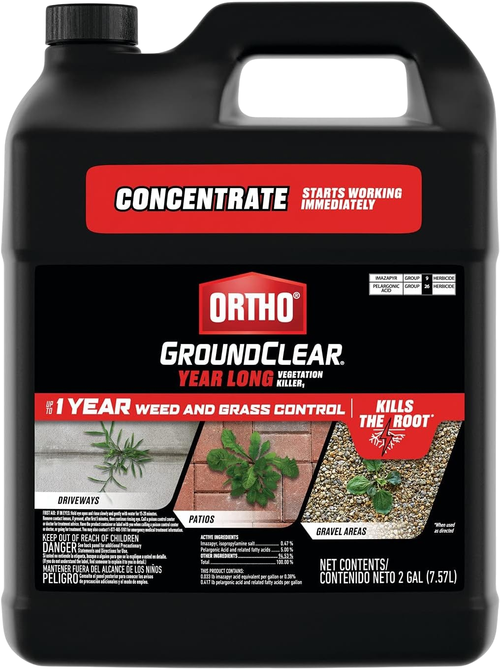 Ortho GroundClear year long vegetation killer concentrate 2 gallon